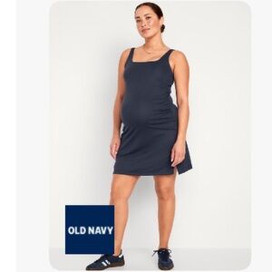 Old Navy Maternity Sleeveless PowerSoft Mini Skort Dress - Dusk Navy